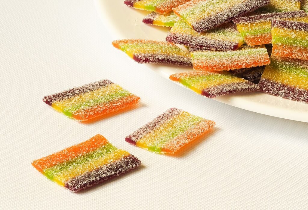 sugar-coated gummy belts
