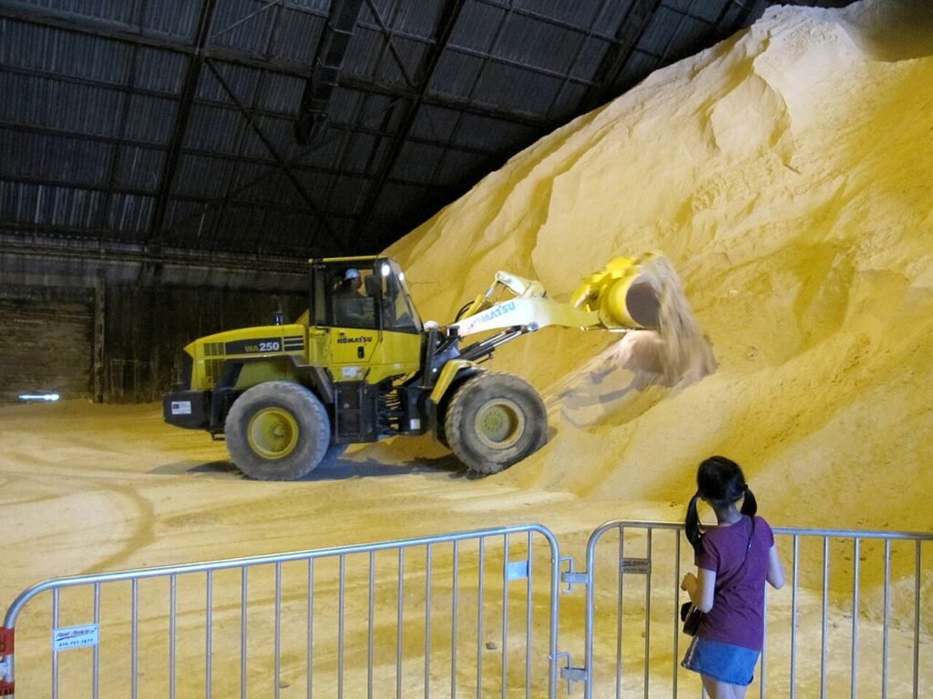 a cane refinery where industrial sugar is produced